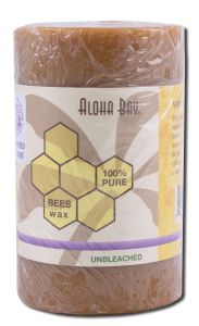 ''Aloha Bay Palm Wax CANDLEs - Beeswax CANDLEs Pillar 3.5''''