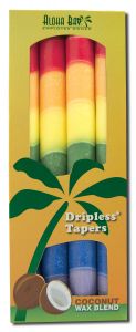 ''Aloha Bay Palm Wax CANDLEs - Coconut Wax Rainbow 9 TAPER Rainbow 4 pk''''''