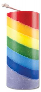 ''Aloha Bay Palm Wax CANDLEs - Coconut Wax Rainbow Rainbow Pillar 5''''