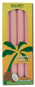 Aloha Bay Palm Wax CANDLEs - Palm Taper 9in Unscented Rose