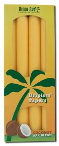 Aloha Bay Palm Wax Candles - Palm Taper 9in Unscented Honey GOLD