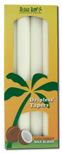 Aloha Bay Palm Wax CANDLEs - Palm Taper 9in Unscented White