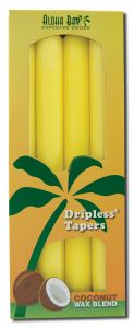 Aloha Bay Palm Wax CANDLEs - Palm Taper 9in Unscented Yellow