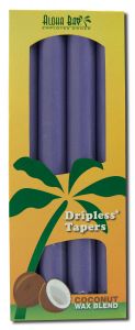 Aloha Bay Palm Wax CANDLEs - Palm Taper 9in Unscented Violet