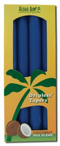 Aloha Bay Palm Wax CANDLEs - Palm Taper 9in Unscented Royal Blue