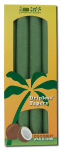 Aloha Bay Palm Wax CANDLEs - Palm Taper 9in Unscented Green