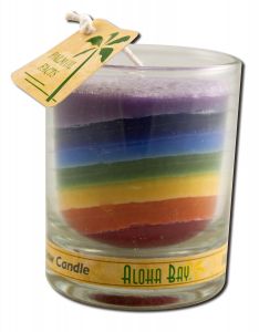 Aloha Bay Palm Wax CANDLEs - River Rock CANDLEs Rainbow Jar Unscented 2.5 oz