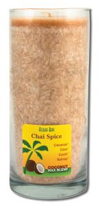 Aloha Bay Palm Wax CANDLEs - Coconut Wax Essential Oil Aloha Jar Chai Spice Light Brown 11 oz