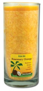 Aloha Bay Palm Wax CANDLEs - Coconut Wax Essential Oil Aloha Jar Rosemary Orange Peach 11 oz