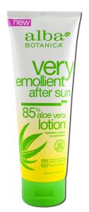 Alba Botanica - Sun Care Products Very Emollient After Sun 85% Aloe LOTION 8 oz