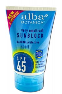 Alba Botanica - Sun Care Products Sport Sunblock SPF 45 4oz