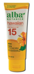Alba Botanica - Sun Care Products Hawaiian SPF15 Sunscreen LOTION 3 oz