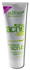 Alba Botanica - Acnedote Skin Care Face and Body SCRUB 8 oz