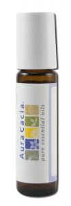 Aura Cacia - AromaTHErapy Accessories Amber Empty Roll-On Bottle with Writable Label .31 oz