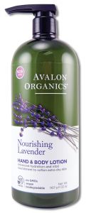 Avalon Organic Botanicals - Value Size Lavender Hand and Body LOTION 32 oz