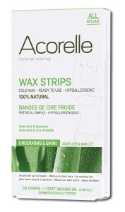 Acorelle - Hair Removal Wax Strips for Underarms and BIKINI 20 ct