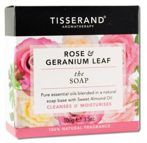 Tisserand - Bath & Body Collection Rose and Geranium Leaf Bar SOAP 3.5 oz