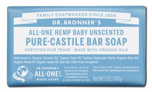 Dr Bronners - Organic Bar SOAPs Pure Castile Unscented Baby Mild