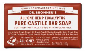 Dr Bronners - Organic Bar SOAPs Pure Castile Eucalyptus 5 oz