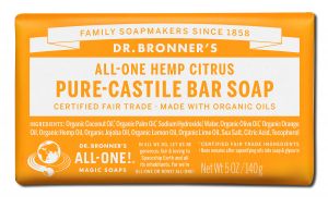 Dr Bronners - Organic Bar SOAPs Pure Castile Citrus Orange