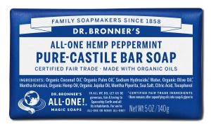 Dr Bronners - Organic Bar SOAPs Pure Castile Peppermint 5 oz