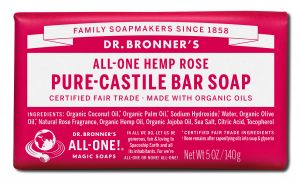 Dr Bronners - Organic Bar SOAPs Pure Castile Rose 5 oz