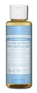Dr Bronners - Liquid Castile Soap Unscented Baby Mild 4 oz