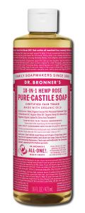 Dr Bronners - Liquid Castile SOAP Rose 16 oz