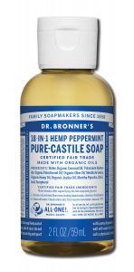 Dr Bronners - Magic Soap Travel Organic Liquid Soap Peppermint 2 oz