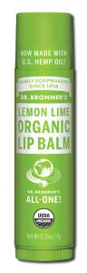 Dr Bronners - Organic Lip Balms Lemon Lime