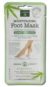 Earth Therapeutics - Foot & Pumice Products Hemp Seed Oil Moisturizing FOOD Mask .61 oz