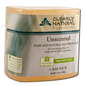 Clearly Natural SOAPs - Glycerine SOAPs Unscented 4 oz 3 pk