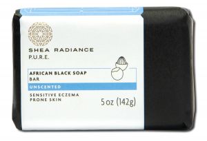 Shea Radiance - Authentic African Black SOAP Bar Unscented 5 oz