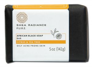 Shea Radiance - Authentic African Black SOAP Bar Citrus 5 oz