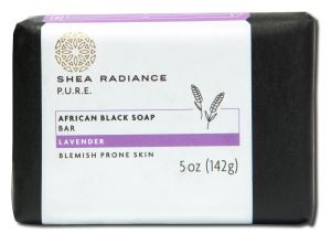 Shea Radiance - Authentic African Black SOAP Bar Lavender 5 oz