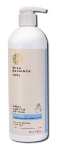 Shea Radiance - African Black SOAP Body Wash Unscented 16 oz