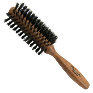 Ambassador HAIRbrushes (by Faller) - HAIRbrushes - Pure Natural Bristle Wood 1\/2 Round Nylon Reinfo