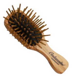 Ambassador HAIRbrushes (by Faller) - HAIRbrushes - Wooden Handle with Pneumatic Brushes Olivewood Mi
