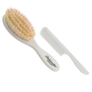 Ambassador HAIRbrushes (by Faller) - Baby Brushes Brush and Comb Set White 5127