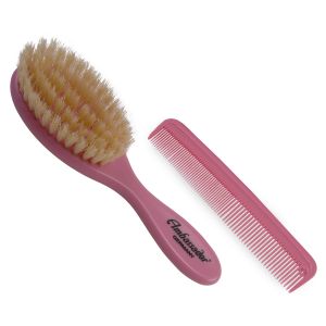 Ambassador HAIRbrushes (by Faller) - Baby Brushes Brush and Comb Set Pink 5129