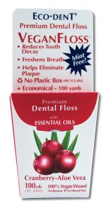 Eco-dent - GentleFloss VeganFloss Cranberry-Aloe 100 yd. Each