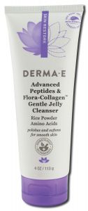 Derma E - Deep Wrinkle Advanced Peptides and Flora-Collagen Gentle JELLY Cleanser 4 oz