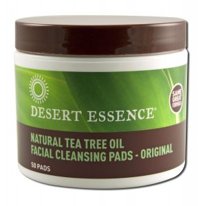 Desert Essence - Facial Care Products Natural Cleansing Pads w\/Tea Tree Oil 50\/jar