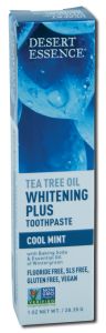 Desert Essence - Travel Sizes Tea Tree Natural Whitening Plus TOOTHPASTE 1 oz