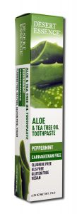 Desert Essence - Dental Care Tea Tree Aloe Peppermint Carrageenan Free TOOTHPASTE 6.25 oz