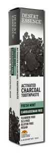 Desert Essence - Dental Care Coconut Charcoal Fresh Mint Carrageenan Free TOOTHPASTE 6.25 oz
