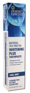 Desert Essence - Dental Care Tea Tree Natural Whitening Plus TOOTHPASTE 6.25 oz