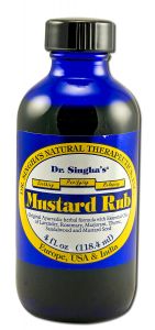 Dr. Singhas - Mustard Baths Mustard Rub 4 oz GLASS Bottle