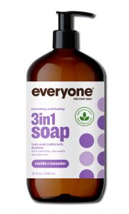 Eo Products - EO 3 In 1 Everyone SOAP: Shower Gel Bubble Bath Shampoo Vanilla Lavender 32 oz