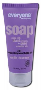 Eo Products - EO 3 In 1 Everyone SOAP: Shower Gel Bubble Bath Shampoo Vanilla Lavender 2 oz